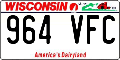 WI license plate 964VFC