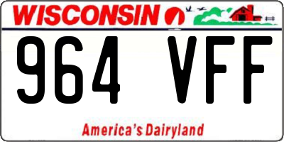 WI license plate 964VFF