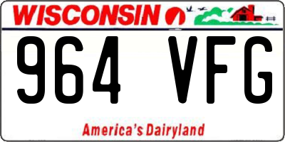 WI license plate 964VFG