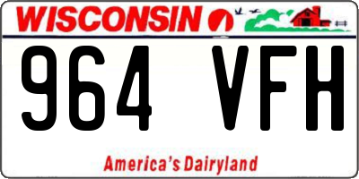 WI license plate 964VFH