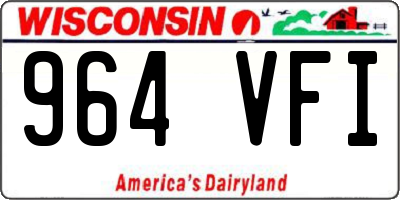 WI license plate 964VFI