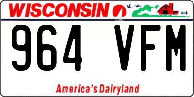 WI license plate 964VFM