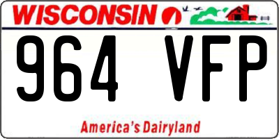 WI license plate 964VFP