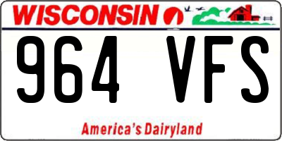 WI license plate 964VFS