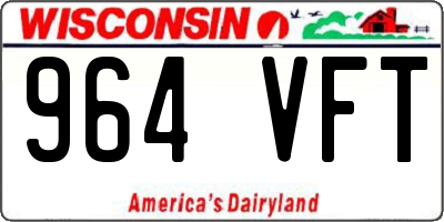 WI license plate 964VFT