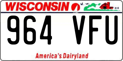 WI license plate 964VFU