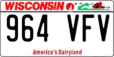 WI license plate 964VFV