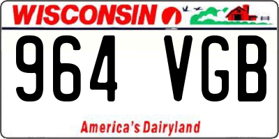WI license plate 964VGB
