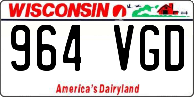 WI license plate 964VGD