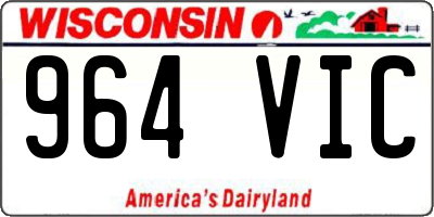 WI license plate 964VIC