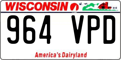 WI license plate 964VPD