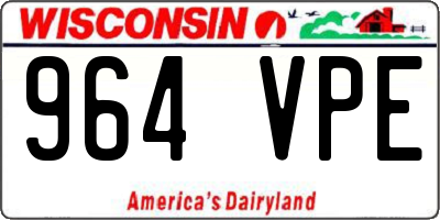 WI license plate 964VPE