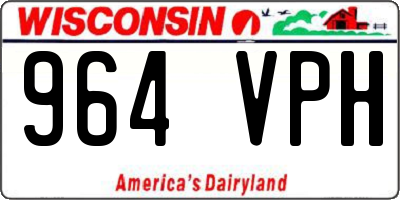 WI license plate 964VPH
