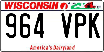 WI license plate 964VPK