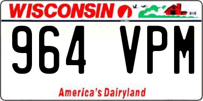 WI license plate 964VPM