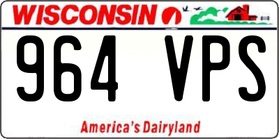 WI license plate 964VPS