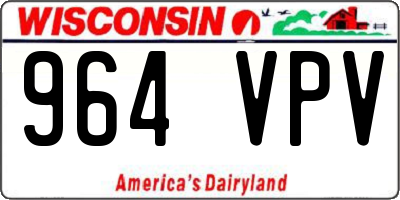 WI license plate 964VPV