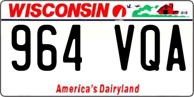 WI license plate 964VQA
