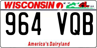 WI license plate 964VQB