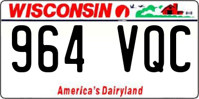 WI license plate 964VQC