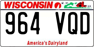 WI license plate 964VQD
