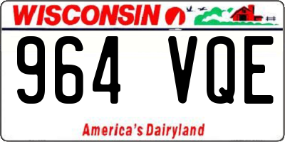 WI license plate 964VQE