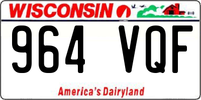 WI license plate 964VQF