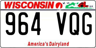 WI license plate 964VQG