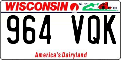 WI license plate 964VQK
