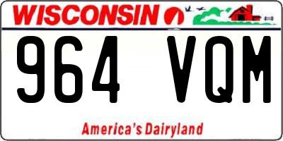WI license plate 964VQM