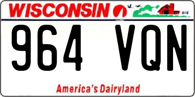 WI license plate 964VQN