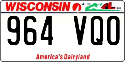 WI license plate 964VQO