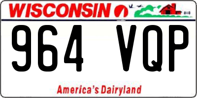 WI license plate 964VQP