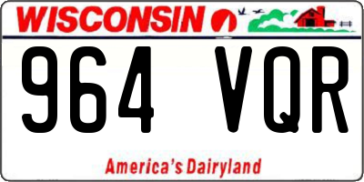 WI license plate 964VQR