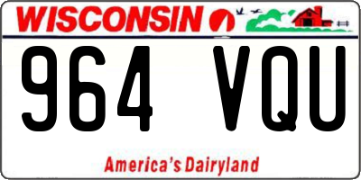 WI license plate 964VQU