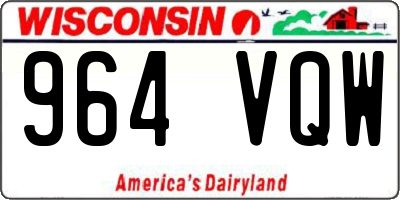 WI license plate 964VQW