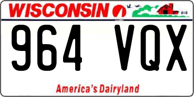 WI license plate 964VQX