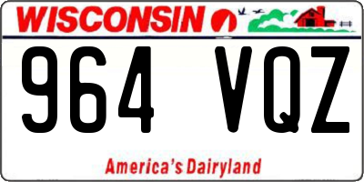 WI license plate 964VQZ
