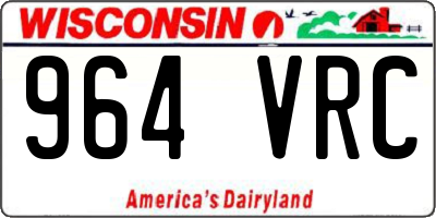 WI license plate 964VRC