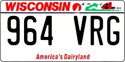 WI license plate 964VRG