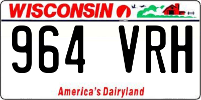 WI license plate 964VRH