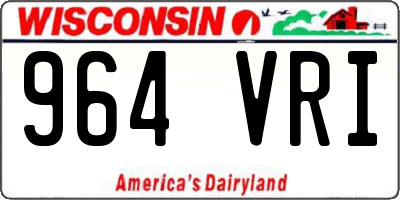 WI license plate 964VRI
