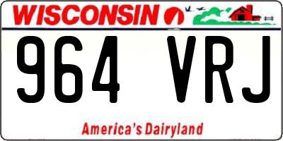 WI license plate 964VRJ