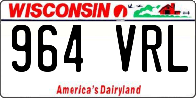 WI license plate 964VRL