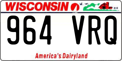 WI license plate 964VRQ