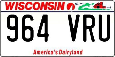 WI license plate 964VRU