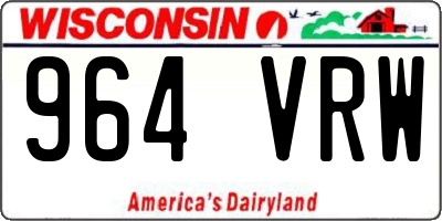 WI license plate 964VRW