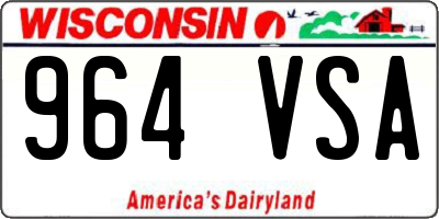 WI license plate 964VSA