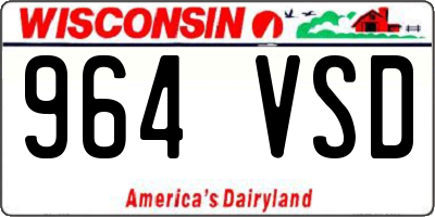 WI license plate 964VSD