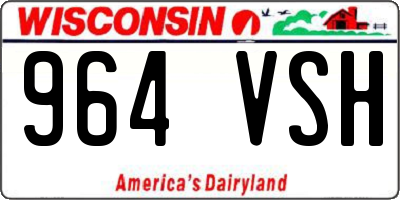 WI license plate 964VSH